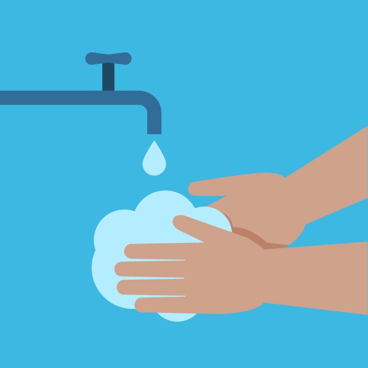 illustration of hand washing